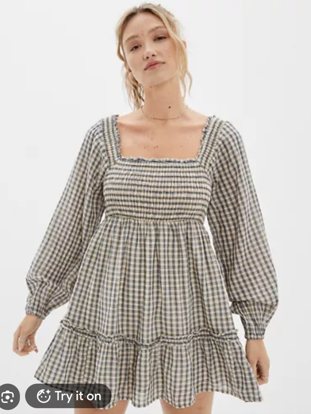AE Gingham Mini Dress
